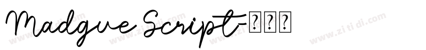 Madgue Script字体转换